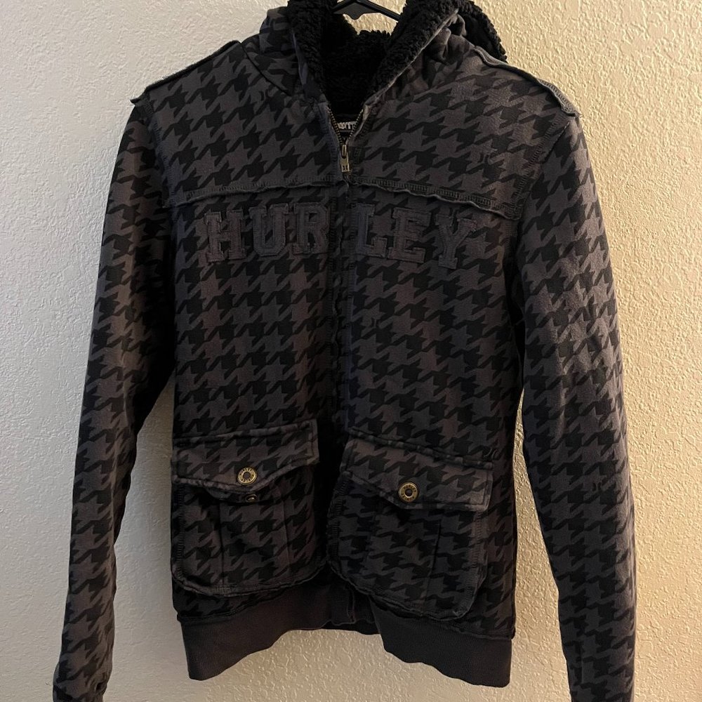 Hurley Fur Jacket Sz Medium Womens